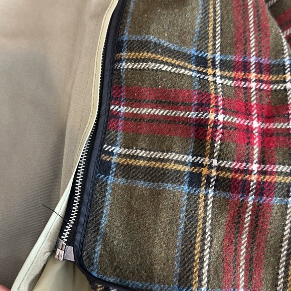 Vintage London Fog Double Breasted Plaid Lined matching Scarf Trench Coat - Picture 8 of 13